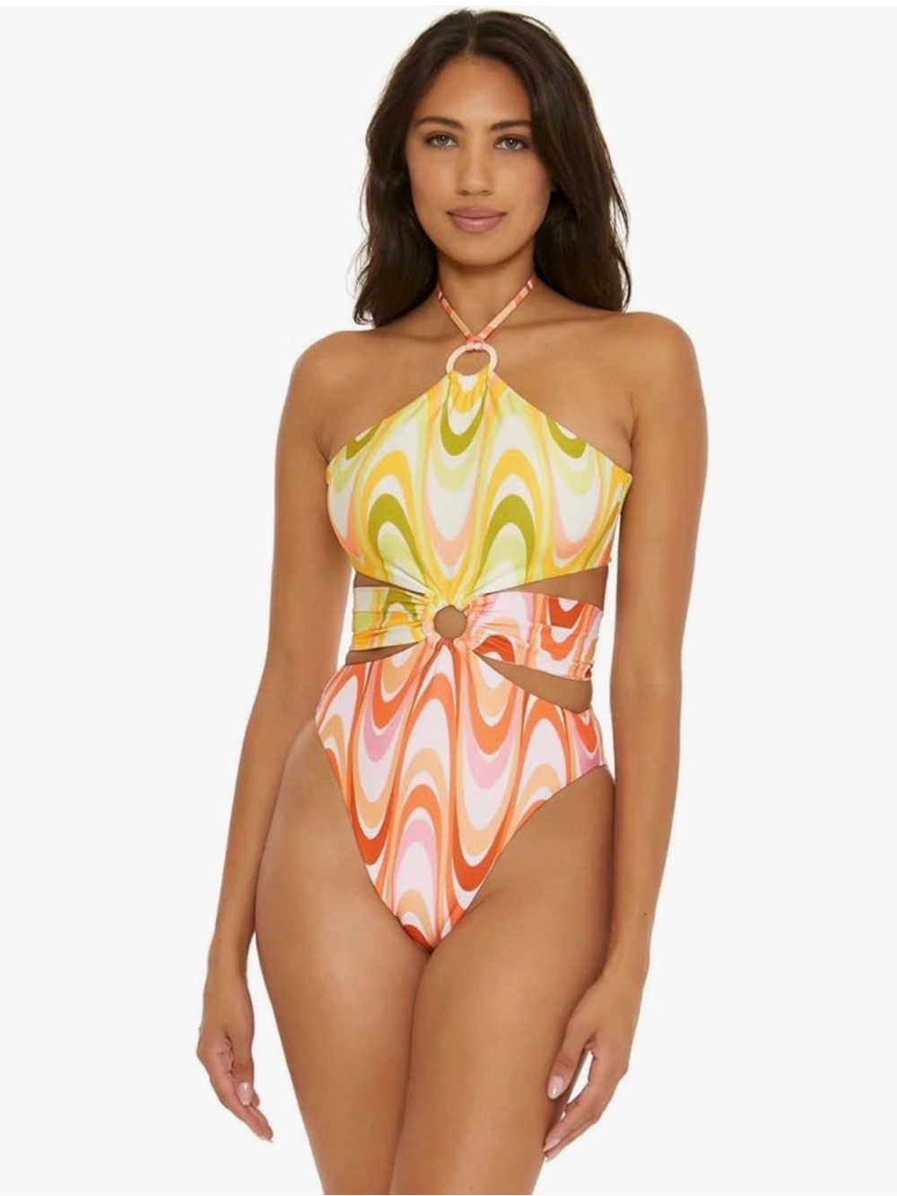 BECCA Whirlpool Margot Halter One-Piece Multi Color — Medium - Picture 3 of 12